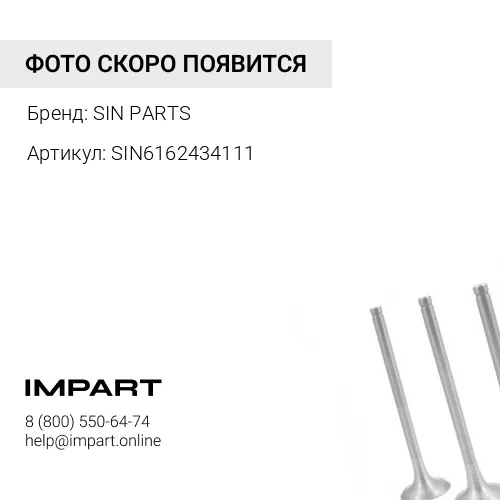 SIN6162434111 Клапан впускной SIN PARTS