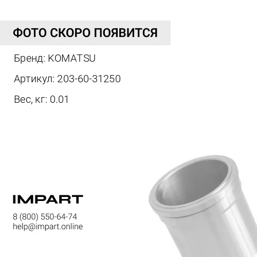 203-60-31250 ГИЛЬЗА KOMATSU