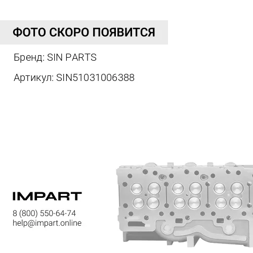 SIN51031006388 Головка блока цилиндров в сборе D0836/E0836 (GAS) SIN PARTS