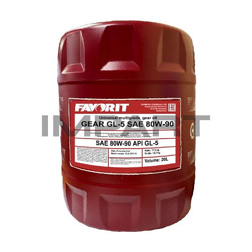 Масло трансмиссионное FAVORIT Gear GL-5 SAE 80W-90 API GL-5 (20 л)