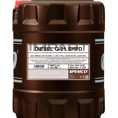 Масло моторное DIESEL G-21 PEMCO 10W-30 (20 литров)